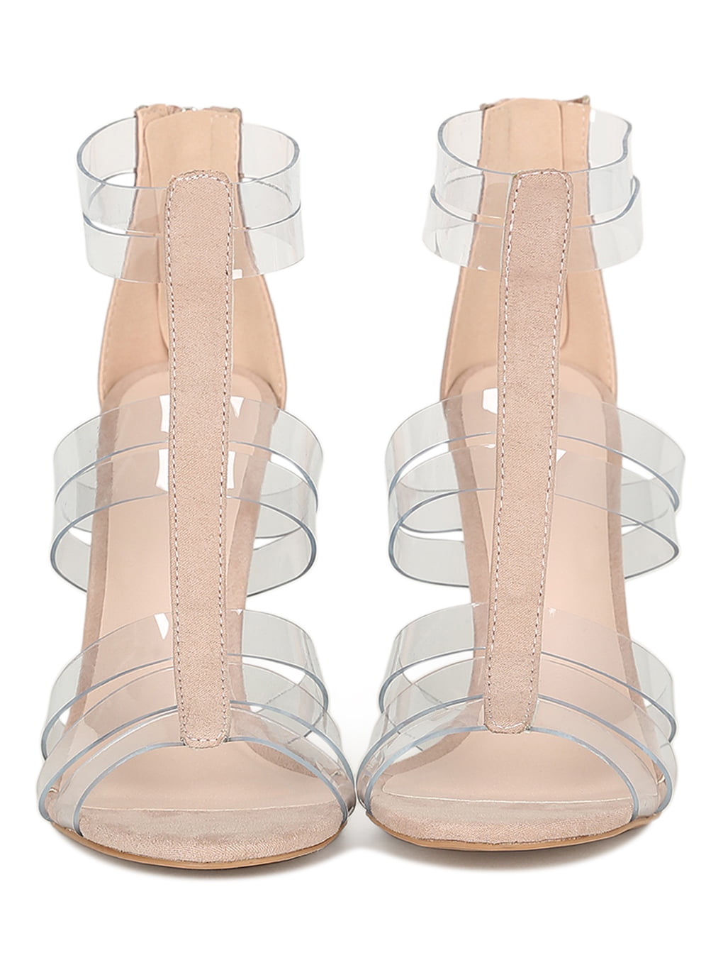 Transparent Strappy Caged Open Toe Stiletto Heel Sandal #Diti17 