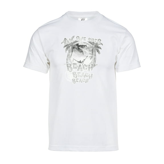 Gravity Trading Mens Beach Beach Beach Solar Magic Changing Short-Sleeve T-Shirt - White - Large