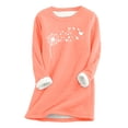 thumbnail image 1 of Sous-vêtements Thermiques pour Femmes Haut Col Rond Coupe Ample Imprimé Décontracté Chaud Manches Longues pour Automne Hiver Confort, 1 of 3