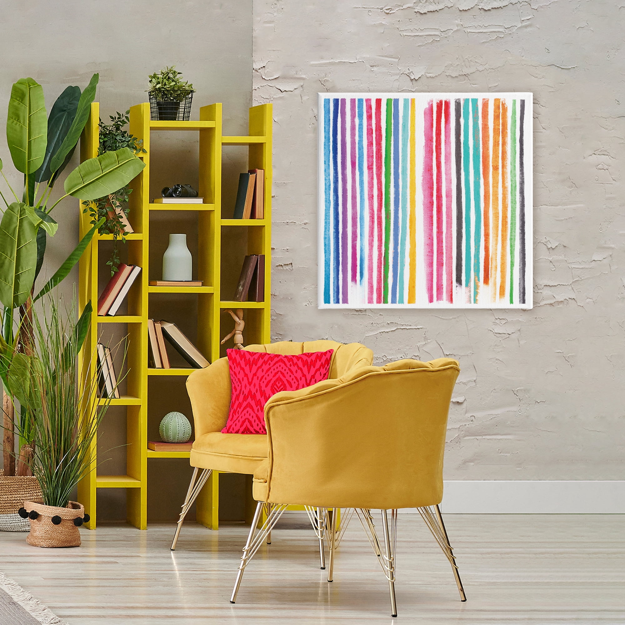 Stupell Industries Colorful Vertical Stripes Canvas Wall Art, design by Amber Sterling