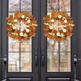 Waipfaru 20inch Fall Wreaths for Front Door,Artificial Autumn Wreath ...