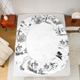 thumbnail image 4 of Manfei Vintage Farm Cowboy Fitted Sheet Full 3 Pieces,Rustic Western Cow Bed Set,White Black Gray,1 Fitted Sheet and 2 Pillowcases, 4 of 6