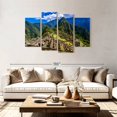 thumbnail image 2 of Elephant Stock Remains Of Machu Picchu Wall Art - Horizontal Multi Panel Canvas - Living Room Wall Decor - Architecture Multi Panel - Green And Blue Decor - 75" x 48", 2 of 8