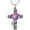 Colorful, variant on Religious Cross Cremation Jewelry Cross Urn Necklace for Ashes Crystal Memorial Urn Necklace Pendant Keepsake Religious Cross Ashes Jewelry