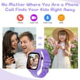 thumbnail image 5 of Eurhowing GPS SmartWatch, 4G Kids Phone Watch with SIM Card, Real-Time Location, SOS, 2 Way Video Call, Voice Chat, HD Touch Screen Camera, Gifts for Boys Girls Age 3-12 (Purple), 5 of 9