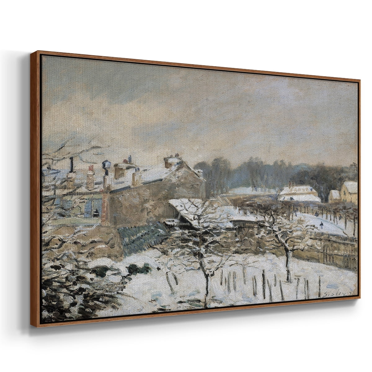 Vintage Landscape-CCLXXIX By Wexford Home Framed in Walnut Wood Gallery Wrapped Canvas 17 in. x 25 in.