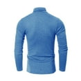 thumbnail image 4 of Dwelliawo Light Blue Sweaters for Men Casual Regular Fit Sweater Turtleneck Shirt Long Sleeve Ribbed Sweater Pullover Fall Pullover Tops Knitted Sweaters Light Blue 2xl, 4 of 5