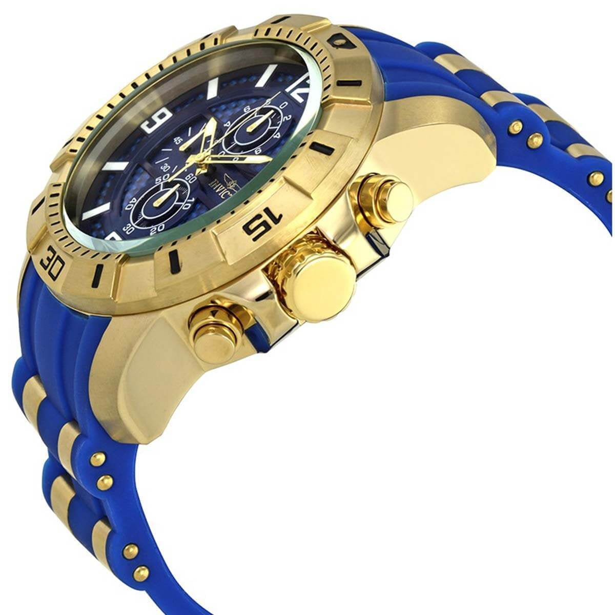 Invicta Men's Pro Diver Blue Polyurethane Band Steel Case Quartz Analog  Watch 24966