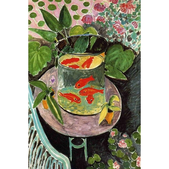 PPHAOSHO Laminated Henri Matisse Goldfish Matisse Abstract French Fine Colorism Abstract Henri Matisse Poster frameless Painting Canvas Wall Posters Art Picture Print Modern Home Decor 20x30inch