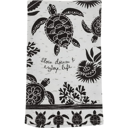 

Gifts Black and White Boho Tea Towel Sea Turtle