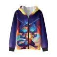 thumbnail image 3 of KUIFORTI Cool Dragon Boys Sweatshirt Fleece-Lined Kids Long Sleeve Sweatshirts with Kangaroo Pockets Warm Polyester Hooded Coat Casual Outerwear for Daily Life, 3 of 6