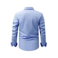 thumbnail image 5 of Dovford Men's Stretch Wrinkle Free Dress Shirts Formal Wedding Prom Long Sleeve Slim Fit Button Down Shirts, 5 of 7