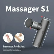 Breo Pocket Massage Gun, Fascia Therapy Recovery Deep Tissue, 4 Massage Heads Lightweight, S1, Silver