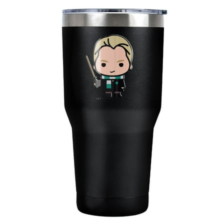 Harry Potter Draco Cute Chibi Character Stainless Steel Tumbler 30 oz Coffee Travel Cup, Vacuum Insulated & Double Wall with Leakproof Sliding Lid