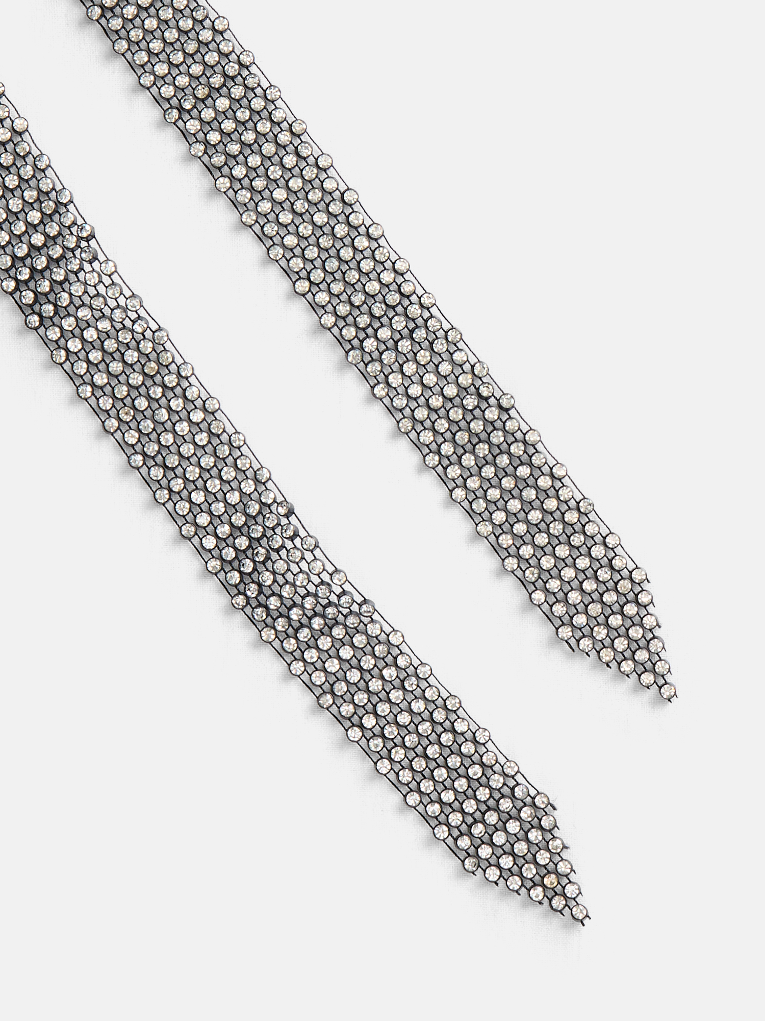 No Boundaries Women's Faux Pave Rhinestone Skinny Scarf, Black