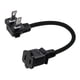 thumbnail image 2 of Cable De Alimentación Enchufe Y Enchufe De . UU. Codo De PVC Negro De 2 Puntas Para Monitor Sunnimix conector del cable, 2 of 8