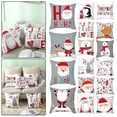 thumbnail image 3 of Funda de almohada con diseño de tema navideño, cremallera oculta, poliéster, funda de cojín para sofá, decoración del hogar, 3 of 5
