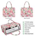 thumbnail image 2 of Large Capacity Tote Bag,Pioneer Flower Floral Print Pattern Handbag Fashion Luxury Tote Bag,15.7"x13"x 5.1" Inches,Laptop Compatible, 2 of 6