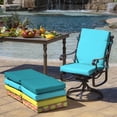 thumbnail image 5 of ARDEN 2-Pack Outdoor Patio Dining Chair Cushion, 20x44, Rain-Proof Seat Pad, Fade-Resistant Outdoor Cushion Pool Blue Leala, 5 of 11