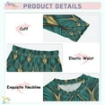 thumbnail image 3 of FORMRS Long Sleeve Top and Pants Pajama Set for Niños 2-Piece Sleepwear, Sizes 18M-8Y, Green Abstract Pattern, 3 of 6