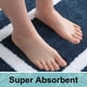 thumbnail image 4 of Alfombrilla de baño de lujo, microfibra suave y ultra suave, diseño antideslizante seguro para el área del lavabo del baño (gris), 4 of 7