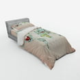 thumbnail image 2 of Ambesonne Christmas Bedding Set 3 Pcs, Reindeers Santa Snow, Twin, Multicolor, 2 of 2
