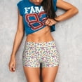 thumbnail image 3 of Xecao Cute Flower Print Workout Shorts for Women Soft Smooth Gym Yoga Scrunch Active Tennis Workout Running Shorts, 3 of 9