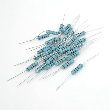 Unique Bargains 30 Pcs Axial 2W 1% Tolerance 910 Ohm Flameproof Metal Film Resistor