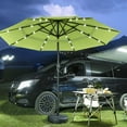 thumbnail image 1 of Yescom 9 Ft 3 Tier Patio Umbrella with Solar LED Crank Tilt Button Aluminum Outdoor, 1 of 9