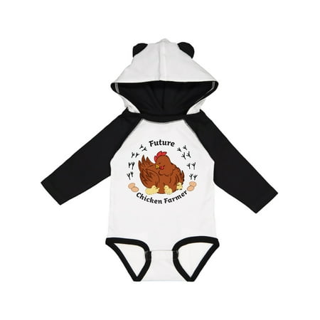 

Inktastic Future Chicken Farmer-Mother Hen and Chicks Gift Baby Boy or Baby Girl Long Sleeve Bodysuit