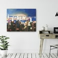 thumbnail image 2 of 20" x 16" Watercolor City Lights on the Horizon Canvas Wall Art, 2 of 3