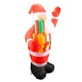 thumbnail image 3 of Santa inflable de Navidad, decoración de santa al aire libre inflable 4.92 pasteles poliéster resistente al clima para jardín, 3 of 7
