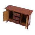 thumbnail image 1 of Muebles de Casa de Muñecas de Madera, 2 Puertas 3 Cajones 1:12 Gabinete de Casa de Muñecas de Abedules en Miniatura Detallada para El Hogar, 1 of 7
