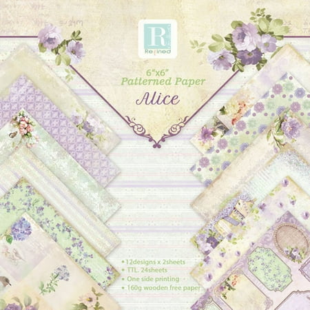 Charms Scrapbooking Card - Cottcuboaba 6 Inch Background Paper with Single Side Pattern For DIY Album Scrapbook Cards