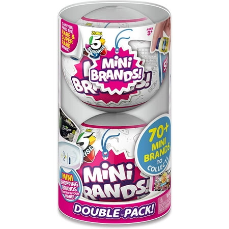 5 Surprise Mini Brands Mystery Capsule Real Miniature Brands Collectible Toy (2 Pack) by ZURU