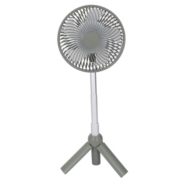 Ventilador de escritorio con soporte telescópico USB recargable portátil ventilador de pie para oficina al aire libre verde