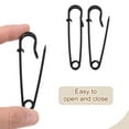 thumbnail image 4 of Uxcell 30 piezas de alfileres de seguridad de 63 mm, alfiler de seguridad grande electrochapado para ropa, negro, 4 of 6