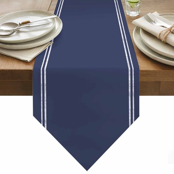 Dark Blue Table Runner 90 Inches Long Solid Color Table Runners for Dining Room Tabletop Dresser Scarf Home Party Banquet Wedding Holiday Decoration