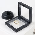 thumbnail image 3 of 5Pcs Floating Display Case Frame Ring Necklace Earring Packaging Box Jewelry Coin Display Stand Holder 5Pcs White, 3 of 6