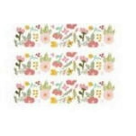 Spring Flowers Edible Photo Image Cake Border Decoration