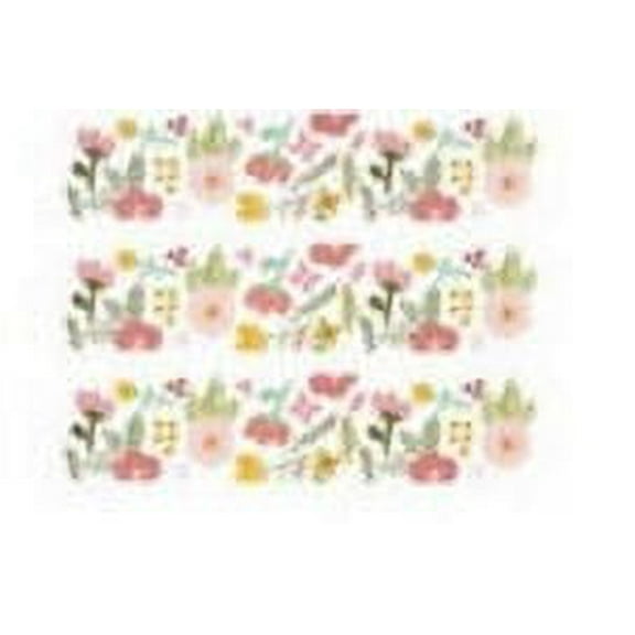 Spring Flowers Edible Photo Image Cake Border Decoration