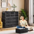 thumbnail image 3 of Dresser for Bedroom with 12 Drawer,Clothes Dresser with Side Pockets and Hooks,Chest of Drawers,Tall Closet Dresser for Closet, Living Room, Hallway, 3 of 8