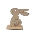 thumbnail image 1 of Conejito de Pascua de madera para pintar, conejito de Pascua de madera para hacer tú mismo, decoración de Pascua, decoración de Pascua, 1 of 3
