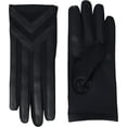 thumbnail image 5 of isotoner Mens Spandex Touchscreen Chevron Detail Gloves Fleece Lining BLACK-L, 5 of 5