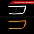 thumbnail image 2 of Switchback LED C-Bar Projector Headlights (Black Housing/Smoke Lens) Made for and Compatible with 2006-2008 Dodge RAM 1500/ 2006-2009 2500 3500, 2 of 9