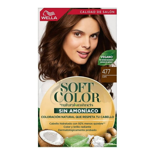 Tinte para cabello Soft Color Wella semipermanente 477 café