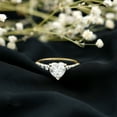 thumbnail image 6 of Rosec Jewels Heart Shape Moissanite Solitaire Engagement Ring with Side Stones (7 mm, D-VS1 Grade), 18K Yellow Gold, US 8.50, 6 of 8