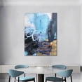 thumbnail image 2 of A&E Bath and Shower Mood Abstract Fabric Hand Painted Landscape in Multi-Color, 2 of 2