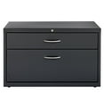 thumbnail image 4 of Hirsh 36 inch Wide 2 Drawer Box-File Low Credenza Metal Lateral File Cabinet for Home and Office, Holds Letter, Legal and A4 Hanging Folders, Charcoal, 4 of 13