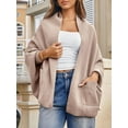 thumbnail image 5 of Autumn/ Winter Open Front Casual Solid Color Women's Loose Knitted Cardigan, 5 of 6
